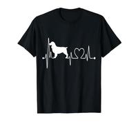 Inglés Springer Spaniel Dog My Heartbeat EKG Amantes de Perros Camiseta gráfica económica, Hombre, Negro, L