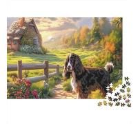 Inglés Springer Spaniel en el Camino del Campo Rompecabezas 1000 Piezas - Adultos, Regalo, Juego Familiar, Mascotas Puzzle, Decoración del Hogar 38x26cm/1000pcs