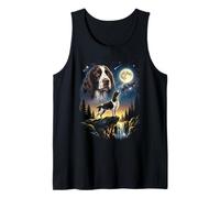 Inglés Springer Spaniel Howling to The Moon Meme Funny 90s Camiseta sin Mangas