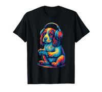 Inglés Springer Spaniel Retro Gamer Vintage Gaming Dog Camiseta
