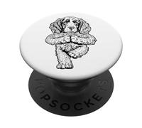 Inglés Springer Spaniel Yoga Perro Cachorro Divertido Árbol Pose PopSockets PopGrip Adhesivo