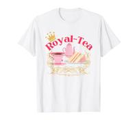 Inglés Tea Party Royalty Juego de Palabras Amantes del té Divertido Camiseta gráfica económica, Hombre, Blanco, S