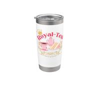 Inglés Tea Party Royalty Juego de palabras Amantes del té Divertido Vaso térmico de acero inoxidable de doble pared
