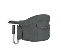 Inglesina Fast, Asiento de Mesa Plegable, Gris Oscuro (Charcoal Grey), Fácil de Transportar, Lavable, Instalación Segura, Hasta 15 kg, 35 x 27 42 cm