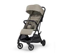 Inglesina NOW Silla de Paseo Compacta Ligera 7,2 kg, Cierre Automático One Touch, Respaldo Reclinable 170°, Capota UPF 50+, desde el Nacimiento hasta 22 kg, Shot Beige