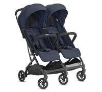 Inglesina Twin Sketch Cochecito Doble, Azul, Ultraligero y Compacto, Ideal para Gemelos o Hermanos, Confort Elevado, hasta 15 kg