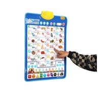 Ingls bilinge English & French Learning Interactive Alphabet Wallchart - Incluye Talking ABC 123s & Music Poster - Educational Kids Learning To