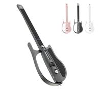 INGPARTNER N1 Guitarra inteligente sin cuerdas, guitarra plegable de respaldo de viaje, generador de acordes, hojas de acordes interactivas con aplicación (negro)