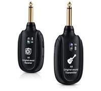 INGPARTNER Sistema de guitarra inalámbrico A8, 2 modos, batería de litio recargable UHF, receptor de transmisor inalámbrico para guitarra acústica, bajo, teclado Violin, instrumentos eléctricos, color