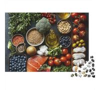 Ingredientes Alimentarios Saludables Puzzle de 1000 Piezas Papel para Adultos Dieta Mediterránea Regalo Familiar 70x50cm/1000pcs