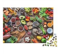 Ingredientes de alimentos saludables Rompecabezas 1000 Piezas Cartón Resistente Para Coleccionistas, Puzzle De Lógica, Actividad De Fiesta, Mejor Regalo Para Hobbyistas De Rompecabezas 38x26cm/1000pcs