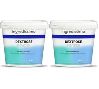 Ingredíssimo - Dextrosa en Polvo 500g | 100% Monohidrato, Edulcorante y Conservante | Texturizante para Helados y Repostería (Paquete de 2)