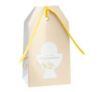 Ingrosso e Risparmio 10 cajas de recuerdo de comunión con símbolos sagrados, cáliz y hostia, con inscripción de peladillas, para niño o niña, marcador de sitio, originales y económicos