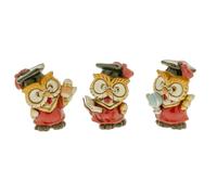 Ingrosso e Risparmio Bombonera de graduación 12 unidades figuras búho graduado con mapamundi bolígrafo libro evento táctil pergamino marcador de sitio DIY rojo confitada baratas