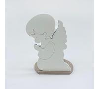 Ingrosso e Risparmio Bombonera para bautizo, 1 unidad, ambientador mini con ángel de madera color pardo con caja incluida, para niño, niña, niña, niño, niño, niño, evento, celebración sagrada