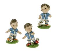 Ingrosso e Risparmio Bomboneras de comunión con 12 figuras con forma de futbolista en uniforme azul con balón en 3 variantes surtidas, para fiesta temática, fútbol, pensamientos económicos y eventos