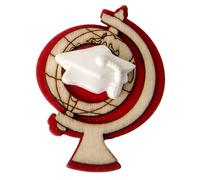 Ingrosso e Risparmio Bomboneras de graduación, 12 unidades, aplicación de mapamundi de madera, toque tiza, símbolo celebración evento, marcador de sitio hecho por ti mismo, color rojo