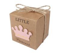 Ingrosso e Risparmio Bomboneras para nacimiento de niña, 20 unidades, cajas de cartón con forma de cubo en habana con corona rosa, portaconfites, marcadores de sitio para niña, primer cumpleaños