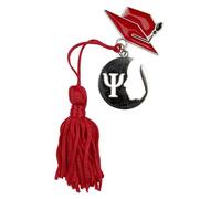 Ingrosso e Risparmio Bomboniere Laurea Psicologia 12PZ Colgante con toque zamak de color rojo con medalla PSI graduación masculino femenino con borla roja