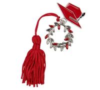 Ingrosso e Risparmio Recuerdo de graduación 12 unidades colgante zamak corona de laurel con toque rojo graduado chico niña graduación trienal economía ingeniería facultad meta con borla roja