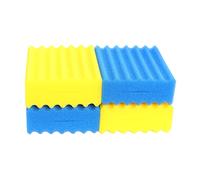 INGVIEE Compatible Esponja de Filtro para Sunsun CBF-350 CBF-350B CBF-350C CBF-550 Filtro (2X Amarillo Fino, 2X Azul Grueso)