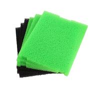 INGVIEE Juego de almohadillas de espuma de repuesto compatibles para filtro de caja plana sumergible Tetra Pond (3 x negro grueso, 3 x verde fino)