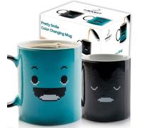 InGwest. Taza de café de 325 ml que cambia de color. Taza de café de cerámica sensible al calor que cambia de color. Taza novedosa sensible al calor con capacidad para 11 onzas