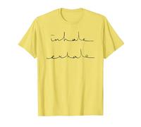 Inhala exhala Camiseta, Hombre, Limón, 3XL