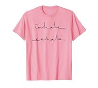 Inhala exhala Camiseta, Hombre, Rosado, 3XL