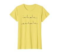 Inhala exhala Camiseta, Mujer, Limón, S