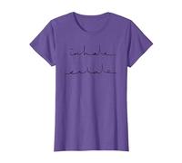 Inhala exhala Camiseta, Mujer, Morado Jaspeado, XXL