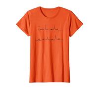 Inhala exhala Camiseta, Mujer, Naranja, M