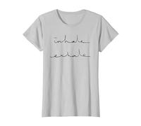 Inhala exhala Camiseta, Mujer, Plata, L