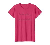 Inhala exhala Camiseta, Mujer, Rojo Jaspeado, L