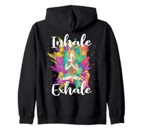 Inhala, exhala - Yoga Namaste Zen Meditación Sudadera con Capucha
