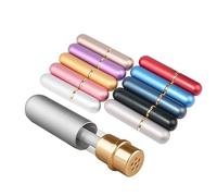 Inhalador de aceite esencial de aluminio multicolor con mechas de algodón (10 unidades)