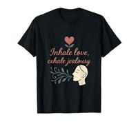 Inhalar Amor Exhale Celos Yoga Mindfulness Gráfico Camiseta