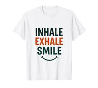 Inhalar Exhalar Sonrisa Yoga Bienestar Meditación Calmarse Camiseta