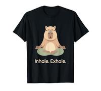 Inhalar Exhale Yoga Capibara Zen Animal Relajación Camiseta