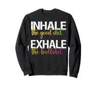 Inhale el Buen exhalar el Chakra psicodélico de Yoga de Mierda Sudadera