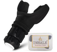 Inhale Entrenador respiratorio | Dispositivo compacto de ejercicio pulmonar con silicona pura | Mejora la capacidad respiratoria | Entrenamiento muscular respiratorio | Resistencia ajustable | Fácil