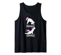 Inhale Exhale Unicornio Yoga Divertido Pedos Meme Camiseta sin Mangas