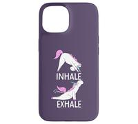 Inhale Exhale Unicornio Yoga Divertido Pedos Meme Carcasa para iPhone 15