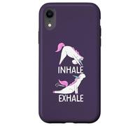 Inhale Exhale Unicornio Yoga Divertido Pedos Meme Carcasa para iPhone XR