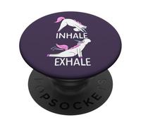 Inhale Exhale Unicornio Yoga Divertido Pedos Meme PopSockets PopGrip Adhesivo
