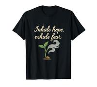 Inhale Hope Exhale Fear Yoga Mindfulness Gráfico Camiseta