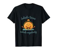 Inhale Tacos Exhale Negatividad Yoga Mindfulness Gráfico Camiseta