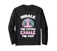 Inhale The Future Exhale The Past Yoga Meditación Cita Manga Larga