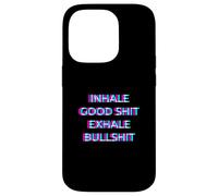 Inhale The Good Exhales The Bad Weed Cannabis 420 Pot Smoke Carcasa para iPhone 14 Pro