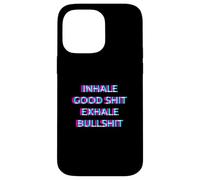 Inhale The Good Exhales The Bad Weed Cannabis 420 Pot Smoke Carcasa para iPhone 14 Pro MAX